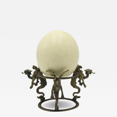 Italian Renaissance Ostrich Egg Sculptures