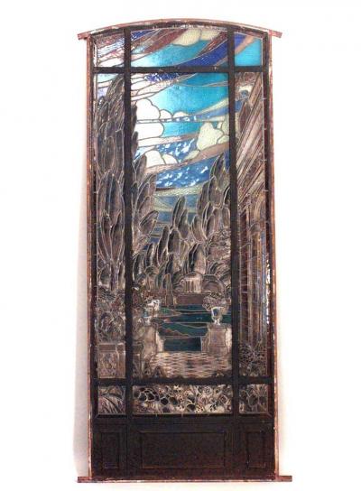 Italian Renaissance Revival Stained Glass Window