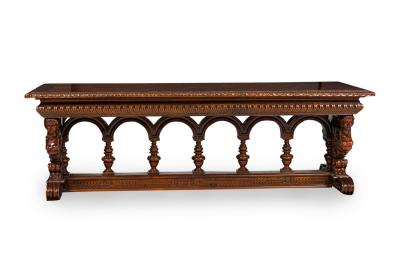 Italian Renaissance Style Carved Dining Conference Table