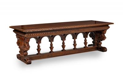 Italian Renaissance Style Carved Dining Conference Table
