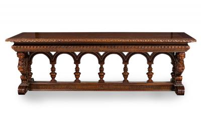 Italian Renaissance Style Carved Dining Conference Table