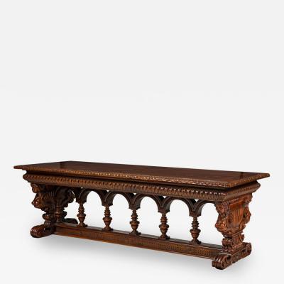 Italian Renaissance Style Carved Dining Conference Table