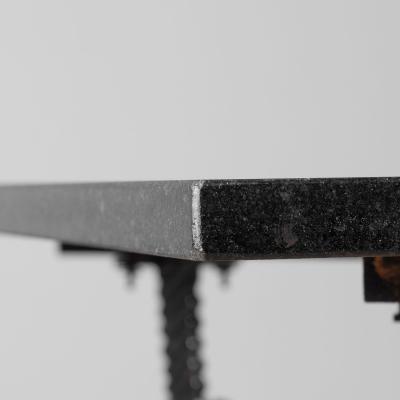 Italian Renaissance Style Cast Iron Table with Arabian Sword Base Granite Top