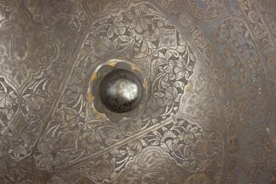 Italian Renaissance Style Etched Metal Shield