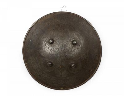 Italian Renaissance Style Etched Metal Shield