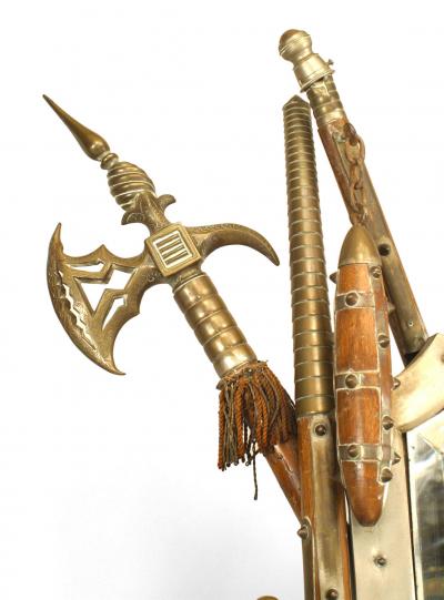 Italian Renaissance Style Halbert Spear and Mirror Hatrack