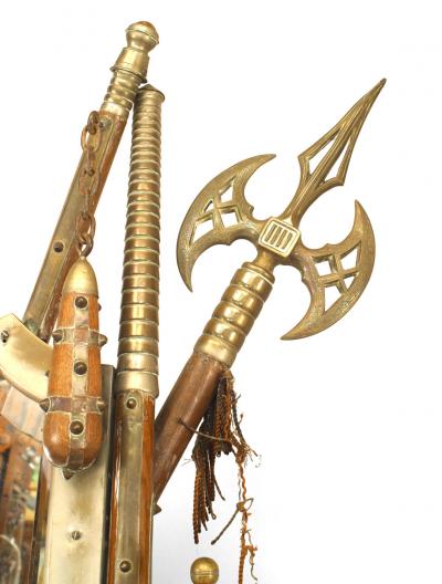 Italian Renaissance Style Halbert Spear and Mirror Hatrack