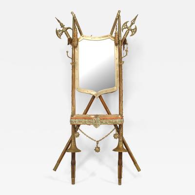 Italian Renaissance Style Halbert Spear and Mirror Hatrack