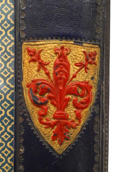 Italian Renaissance Style Leather Picture Frame