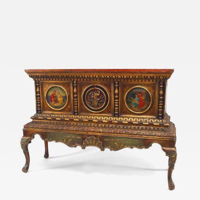 Italian Renaissance Style Polychromed Gilt Chest
