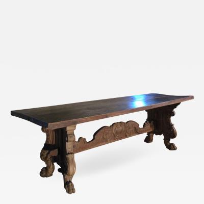 Italian Renaissance Style Refectory Table