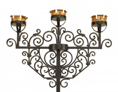 Italian Renaissance Style Wrought Iron Floor Torchiere