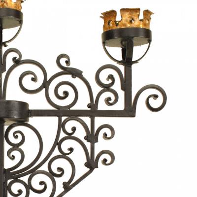 Italian Renaissance Style Wrought Iron Floor Torchiere