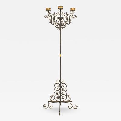 Italian Renaissance Style Wrought Iron Floor Torchiere