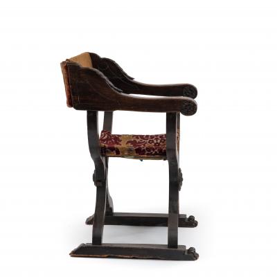 Italian Renaissance Walnut Arm Chair