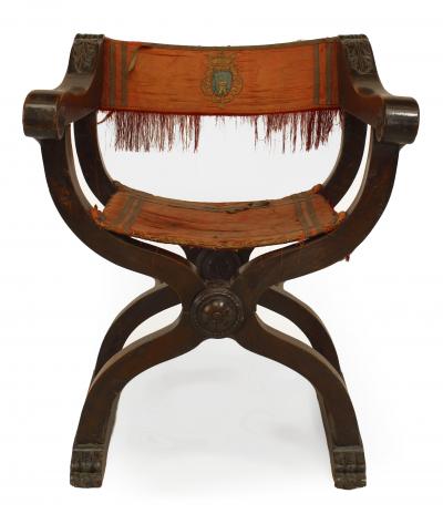 Italian Renaissance Walnut Arm Chair