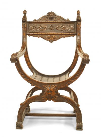 Italian Renaissance Walnut Arm Chair