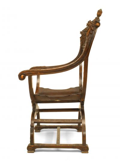 Italian Renaissance Walnut Arm Chair