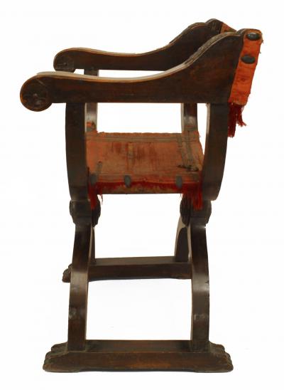 Italian Renaissance Walnut Arm Chair