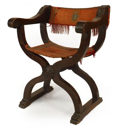 Italian Renaissance Walnut Arm Chair