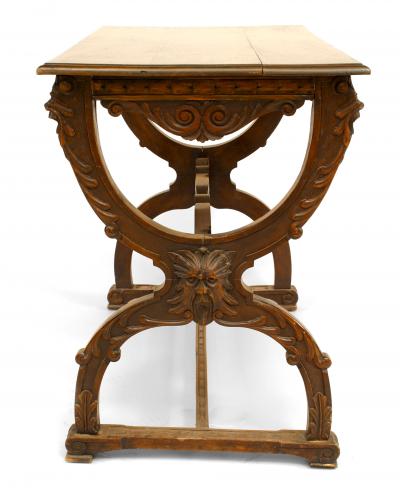 Italian Renaissance Walnut Carved End Table