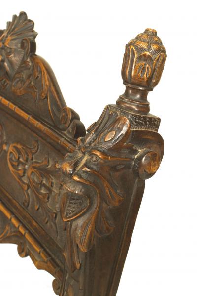 Italian Renaissance Walnut Savonarola Loveseat