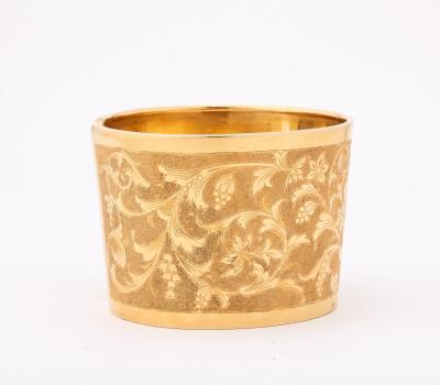Italian Retro 18 k Engraved Cuff