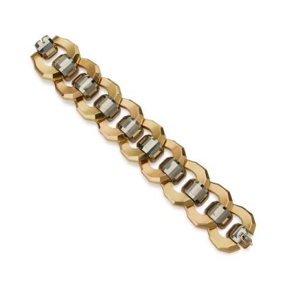 Italian Retro 18K Tri color Gold Bracelet