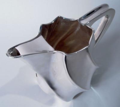 Italian Retro Deco Sterling Silver Water Pitcher