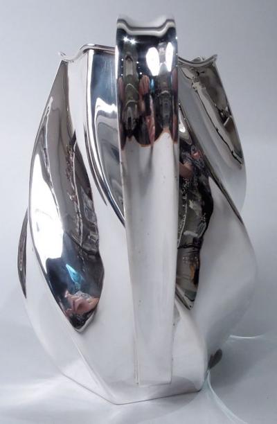 Italian Retro Deco Sterling Silver Water Pitcher