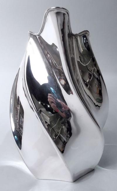 Italian Retro Deco Sterling Silver Water Pitcher