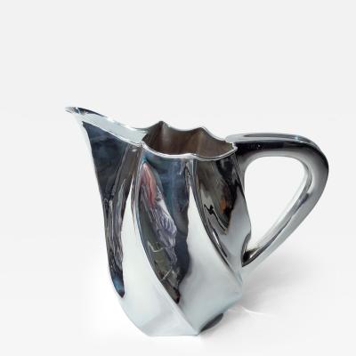 Italian Retro Deco Sterling Silver Water Pitcher