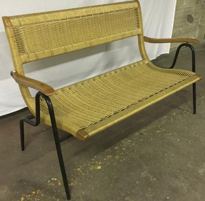 Italian Riviera Charming Rope and Metal Set of One Couch and 2 Chairs