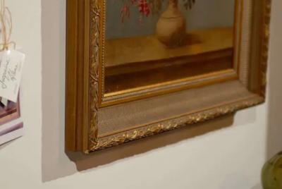 Italian Rococo 1770s Framed Still Life Painting Depicting a Bouquet of Flowers