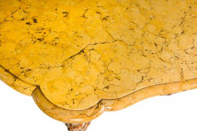 Italian Rococo 18th Century Silver Gilt and Marble Top Console