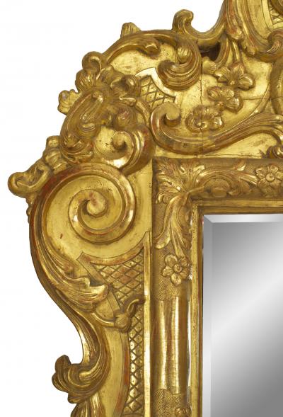Italian Rococo Carved Gilt Wall Mirror
