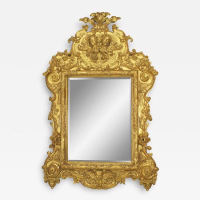 Italian Rococo Carved Gilt Wall Mirror