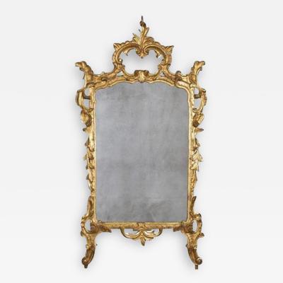 Italian Rococo Carved Gilt Wood Mirror