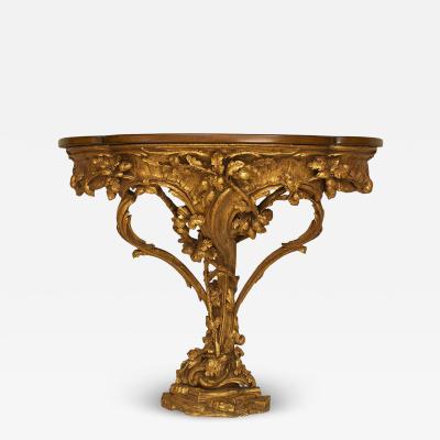 Italian Rococo Gilt Wood Console Table