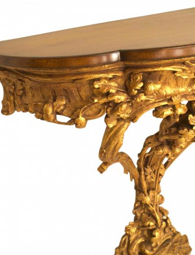 Italian Rococo Gilt Wood Console Table