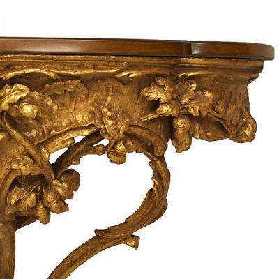 Italian Rococo Gilt Wood Console Table
