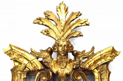 Italian Rococo Gilt Wood Wall Mirror