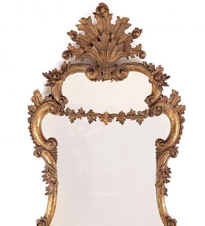 Italian Rococo Giltwood Mirror Mid 19th Century