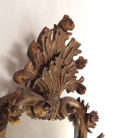 Italian Rococo Giltwood Mirror Mid 19th Century