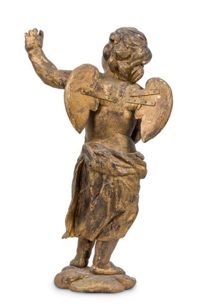 Italian Rococo Gold Painted Cupid