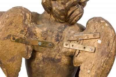 Italian Rococo Gold Painted Cupid