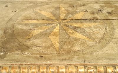 Italian Rococo Grey Painted and Silver Gilt Trimmed Chest