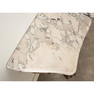 Italian Rococo Painted Marble Console