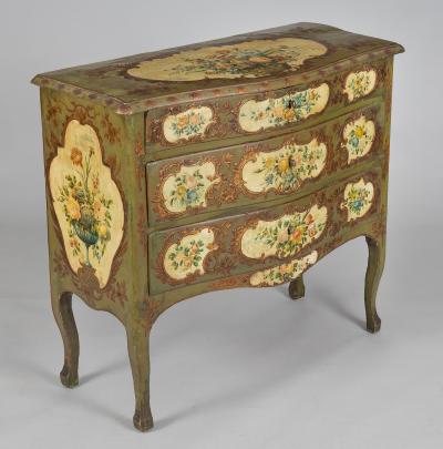 Italian Rococo Period Painted Commode 18th Century