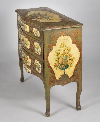 Italian Rococo Period Painted Commode 18th Century
